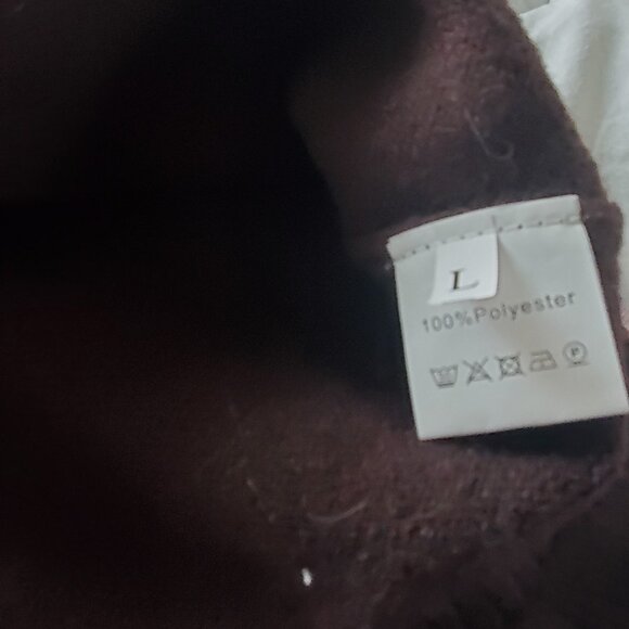 NEW Ruffle Cardigan Brown Button Up Crew Neck Long Sleeve - Picture 8 of 9